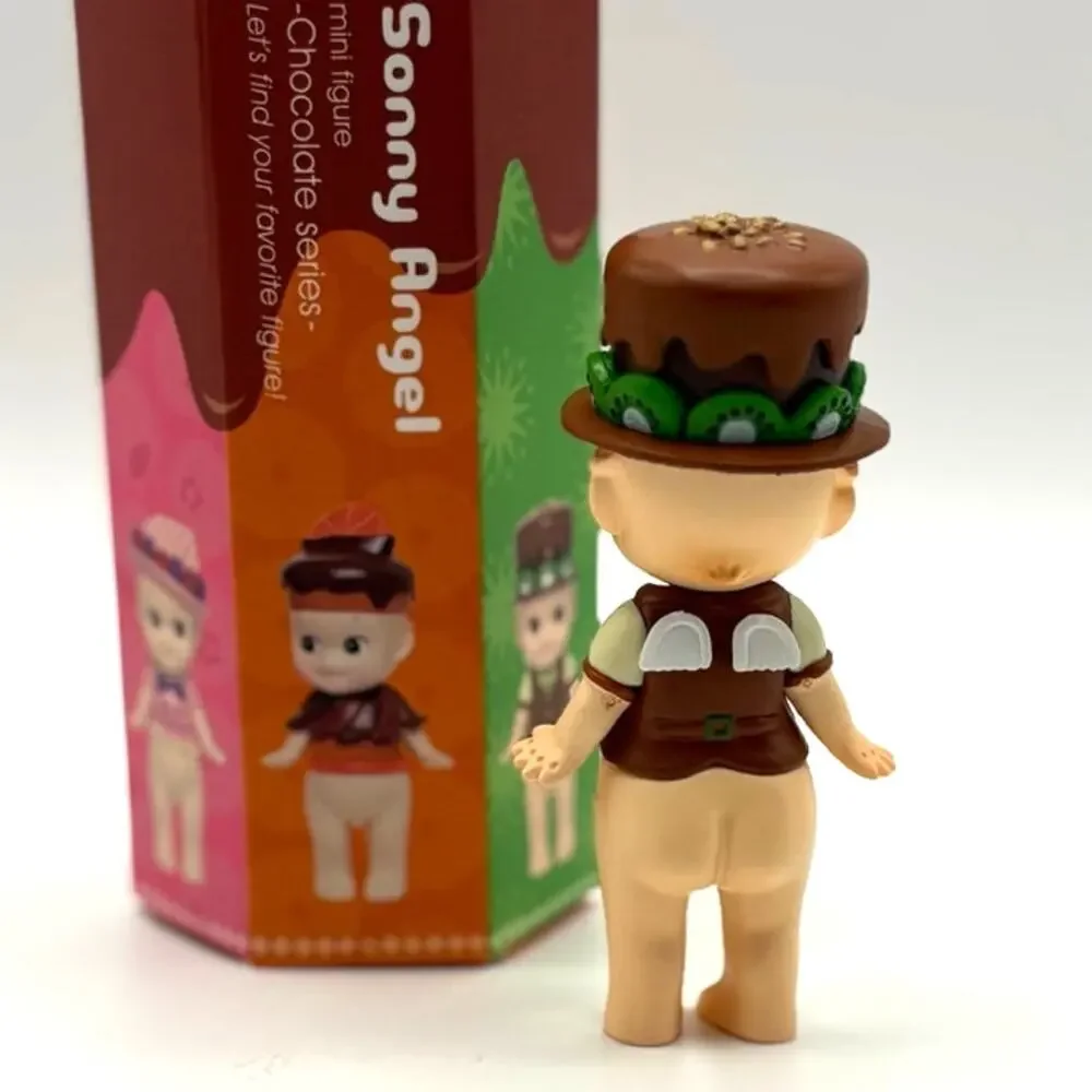 New Kawaii Cupid Angel Mini Figure in Kiwi Chocolate Costume, Cute Toy, Gift